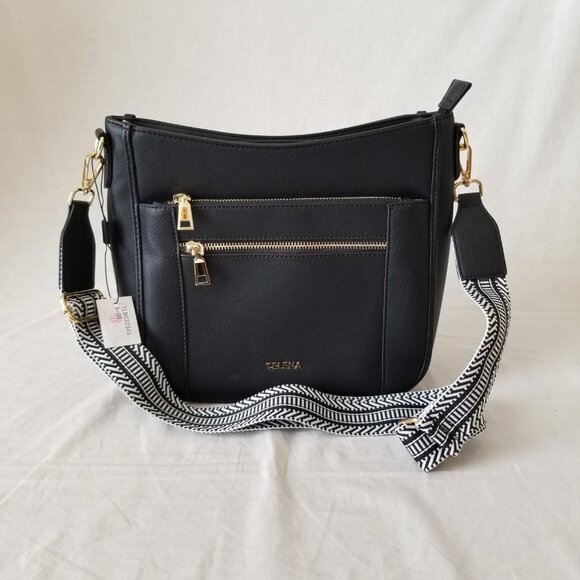 Telena Handbags - NWT! Telena Faux Leather Purse Shoulder Crossbody Bag w/Detachable Woven Strap